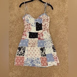 Aritzia Wilfred Mini Dress - Patchwork